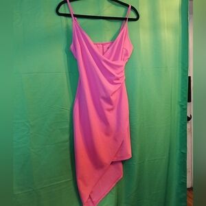 Planet Gold Asymmetrical Pink Dress